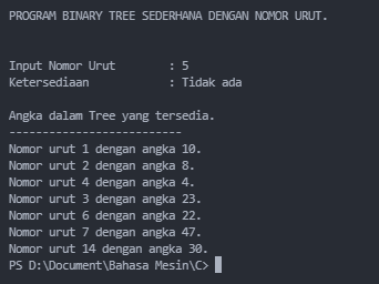 Output Tidak Ada